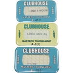 Three Masters Clubhouse Badges (1987 & 1988) - Bobby Wadkins Collection
