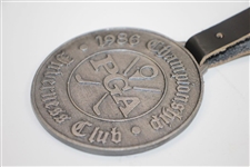 1986 PGA Championship at Inverness Club Contestant Bag Tag Issued to Bobby Wadkins
