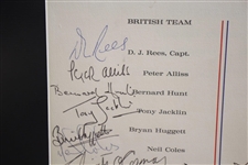 1967 Ryder Cup Victory Dinner Menu Signed by Both Teams - Framed JSA ALOA