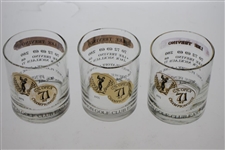 Eight 1971 US Open Championship at Merion GC Lee Trevino Commemorative Glasses - Various Conditions