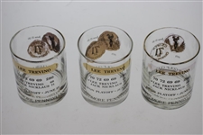 Eight 1971 US Open Championship at Merion GC Lee Trevino Commemorative Glasses - Various Conditions
