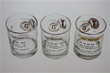 Eight 1971 US Open Championship at Merion GC Lee Trevino Commemorative Glasses - Various Conditions