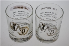 Eight 1971 US Open Championship at Merion GC Lee Trevino Commemorative Glasses - Various Conditions