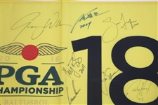 2016 PGA at Baltusrol Flag Champs Signed Flag Nicklaus, Trevino, Walker, & others JSA ALOA