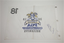 Brooks Koepka Signed 2018 PGA Championship at Bellerive Embroidered Flag JSA FULL #BB22133 