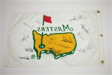 Classic Masters White Flag Signed by Palmer, Jack, Sarazen, Watson & others JSA ALOA