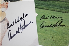 Two Arnold Palmer Signed 8x10 Color Photos JSA ALOA