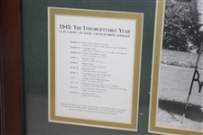 Byron Nelson Signed 'The Unforgettable Year' with Medallion, Year in Review, & Signed Photo JSA ALOA
