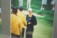 1999 The Ryder Cup at The Country Club Brookline Pairing Sheet with Photos Display - Framed