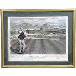 Davis Love III Signed 2000 Phoenix Open 16th Hole Artist Silver Print - Framed JSA ALOA