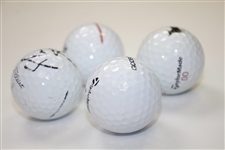 Personal Golf Balls of Sergio, Goosen, & Vijay with Stricker Signed Golf Ball JSA ALOA