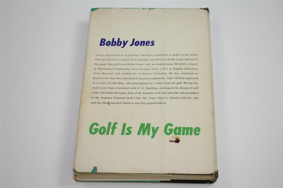 Robert Bobby T. Jones Jr. Signed 1960 'Golf Is My Game' Book Pers. to Charles Hucke JSA ALOA