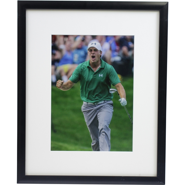 Jordan Spieth 1st PGA Win Bunker Hole Out 11x14 Reaction Presentation Photo - Framed
