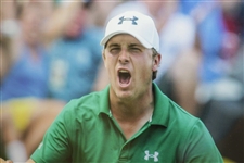 Jordan Spieth 1st PGA Win Bunker Hole Out 11x14 Reaction Presentation Photo - Framed