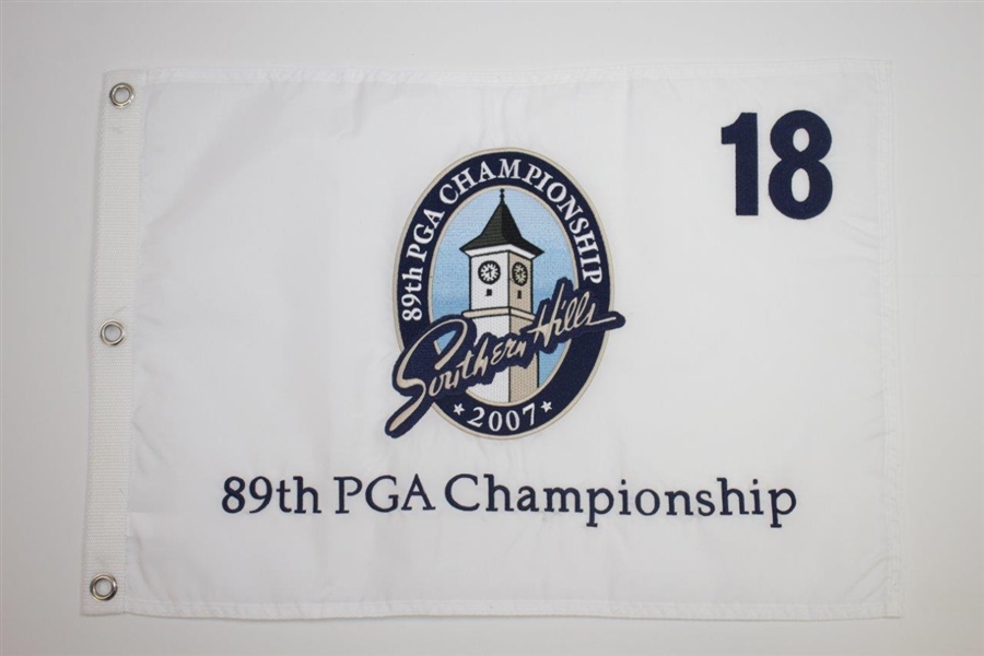 2005 & 2007 PGA Championship Flags - White Embroidered & Yellow Screen
