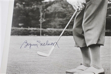 Byron Nelson Signed 8x10 Wire Photo JSA ALOA