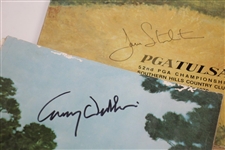 1970 & 1977 PGA Championship Programs Signed by Winners Stockton & Wadkins JSA ALOA