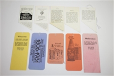 Ten (10) Different Dinah Shore Tickets - 1974-75, 1977-78, 1981, 1985, 1988-1991