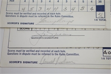 Arnold Palmer, Jack Nicklaus, & Gary Player 'Big 3' Signed Official Used Scorecards JSA ALOA