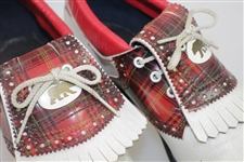 Classic Red/Black Plaid 'Jack Nicklaus Golden Bear' Golf Shoes
