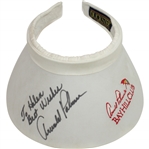 Arnold Palmer Signed Bay Hill Golf Club White Visor Personalized JSA ALOA