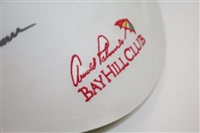 Arnold Palmer Signed 'Bay Hill Golf Club' White Visor Personalized JSA ALOA