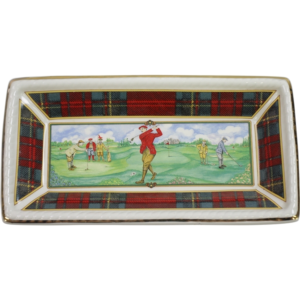 Classic Golf Themed Sadler Porcelain Serving Tray/Bowl - Great Colors