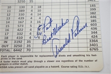 Arnold Palmer Signed Pine Valley GC Scorecard with Personalization JSA ALOA