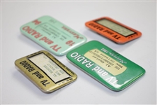 1968, 1974, 1993, & 1994 Masters Tournament TV & Radio Pinback Badges