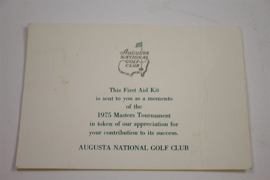 1975 Masters Tournament First-Aid Kit Member Gift from Augusta National GC - Not Complete