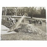 Harry Dearth Golf in Armour Wire Photo Hitting Out of Sand Trap - Victor Forbin Collection