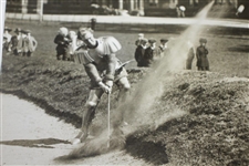 Harry Dearth 'Golf in Armour' Wire Photo Hitting Out of Sand Trap - Victor Forbin Collection