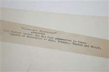 'The Big Four' Ray, Duncan, Vardon, & Braid GPU Wire Photo - Victor Forbin Collection