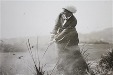 Miss. Fitzgibbon at Sandy Lodge for Golf Illustrated 'Gold Cup' Alfieri Wire Photo - Victor Forbin Collection