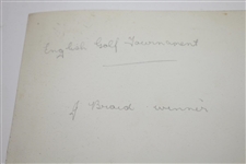 English Golf Tournament Braid Winner Original Wire Photo - Victor Forbin Collection