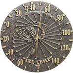 Golfer Tee Time Stop-Action Swing Sequence Outdoor Wall Thermometer