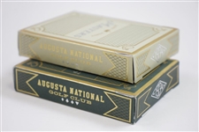 Augusta National Golf Club Masters Green & Gold Playing Card Decks in Original Boxes