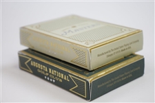 Augusta National Golf Club Masters Green & Gold Playing Card Decks in Original Boxes