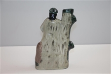 Classic Young Tom Morris Porcelain Vase - Sitting on Trunk with Club & Ball - Unmarked