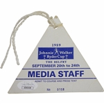 Seve Ballesteros Signed 1989 Ryder Cup at The Belfry Media Staff Ticket #0158 JSA #EE92330