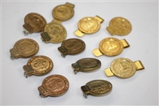 Thirteen (13) New York State Golf Association Contestant Badges/Clips - Various Years