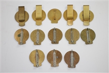 Thirteen (13) New York State Golf Association Contestant Badges/Clips - Various Years
