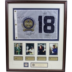 Furyk, Cabrera, Johnson, & Harrington Signed PGA Grand Slam of Golf Flag - Framed JSA ALOA