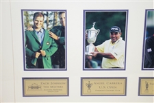 Furyk, Cabrera, Johnson, & Harrington Signed PGA Grand Slam of Golf Flag - Framed JSA ALOA