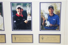 Furyk, Cabrera, Johnson, & Harrington Signed PGA Grand Slam of Golf Flag - Framed JSA ALOA