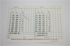 Fuzzy Zoeller Signed Augusta National Scorecard, Two 3x5 Cards, & Golf Card JSA ALOA