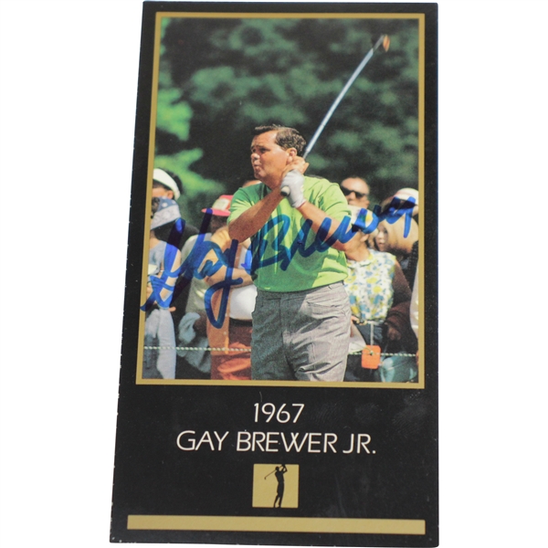 Lot Detail - Gay Brewer Jr. Signed 1967 Champions of Golf Masters ...