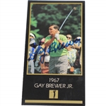 Gay Brewer Jr. Signed 1967 Champions of Golf Masters Collection Golf Card JSA ALOA