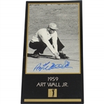 Art Wall Jr. Signed 1959 Grand Slam Ventures Masters Collection Golf Card JSA ALOA
