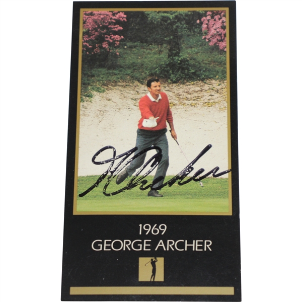 George Archer Signed 1969 Grand Slam Ventures Masters Collection Golf Card JSA ALOA